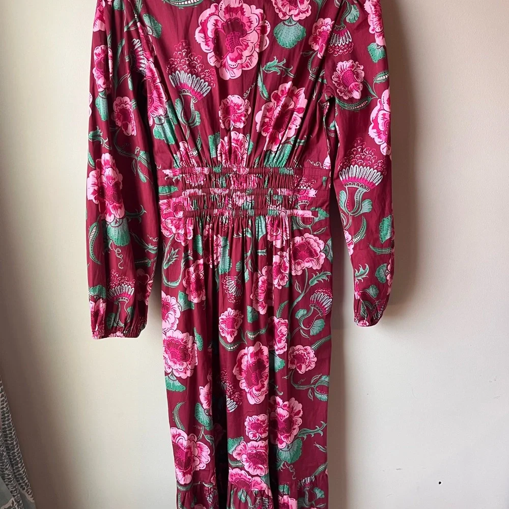 Sheradon French Eloise dress long sleeve in mulberry flora size XS NWT